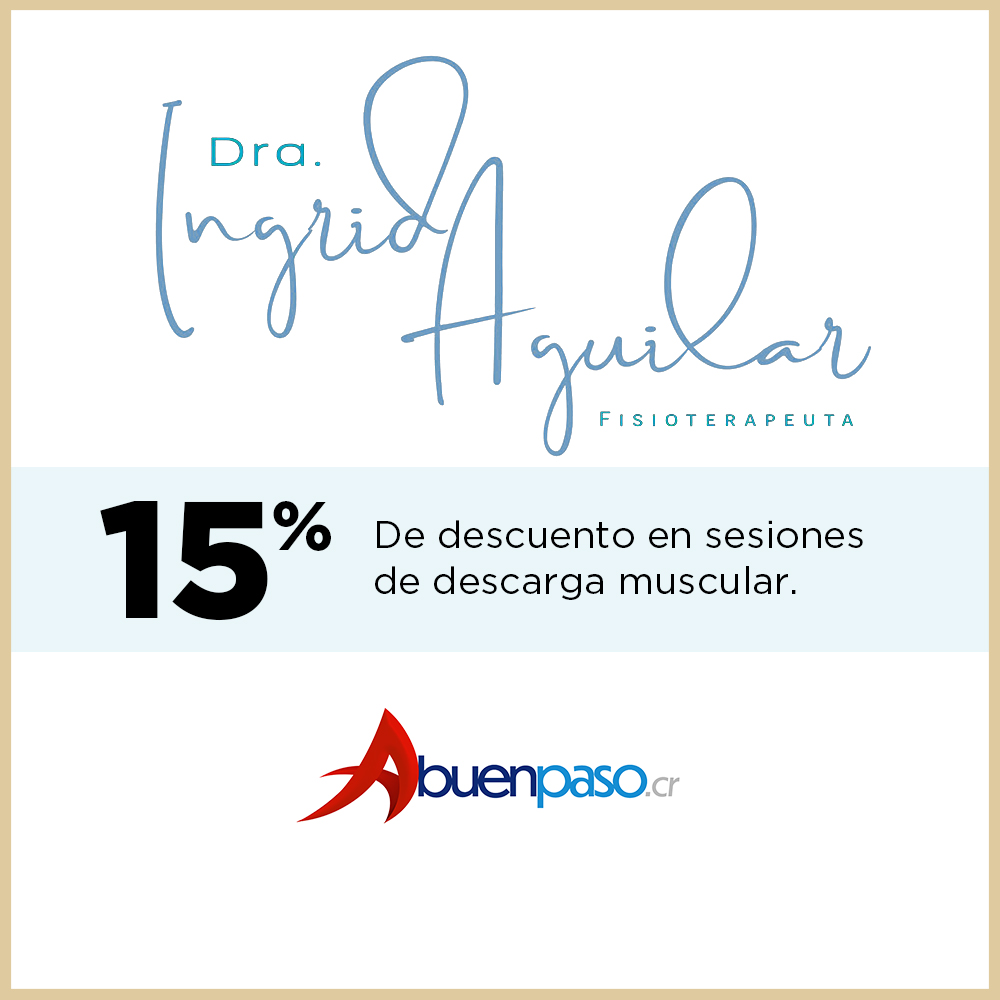 Descuento en fisioterapia Dra. Ingrid Aguilar